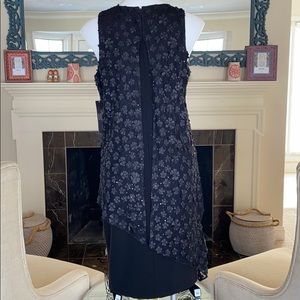 Women Sequined Floral Sleeveless Sheath Dress